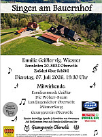 Singen am Bauernhof 2026 Singen am Bauernhof 2026